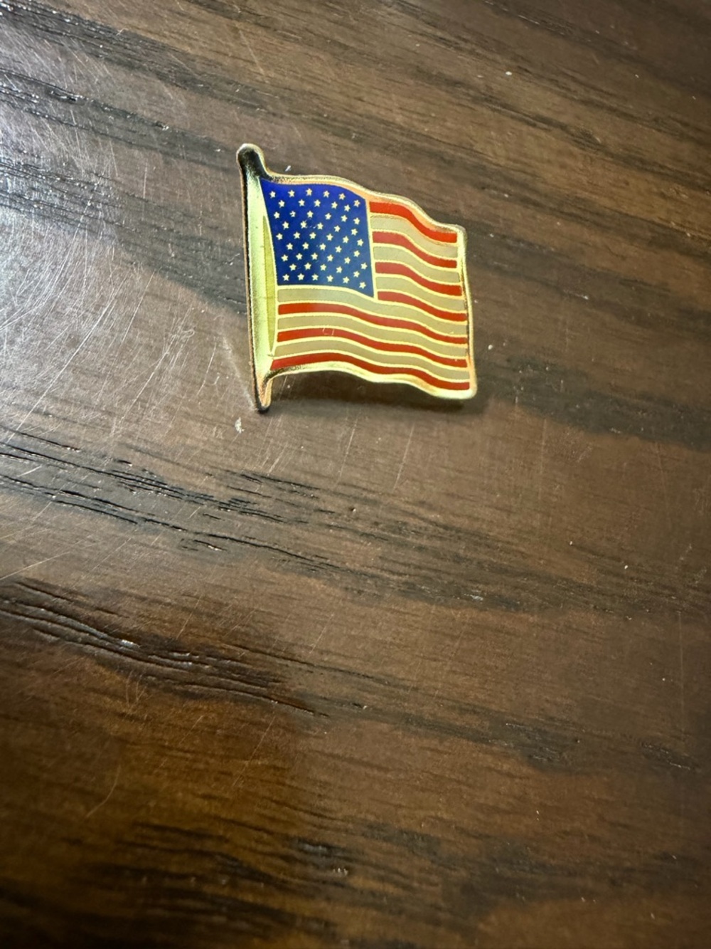 American Flag Enamel Pin - Red, White & Blue